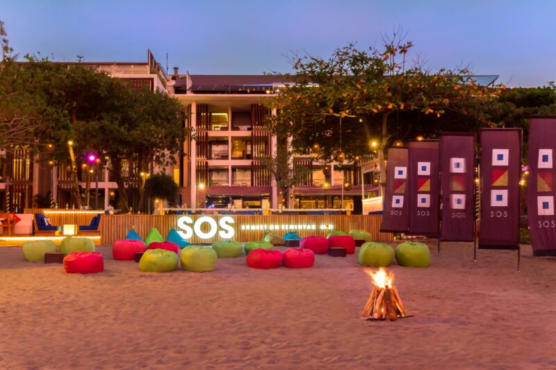 Anantara Seminyak Bali Resort - S.O.S. Restaurant at Sunset on Seminyak Beach